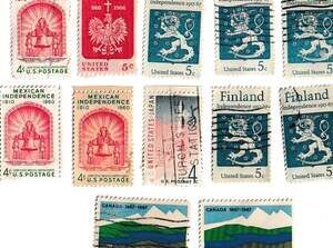 Collection of Assorted Vintage United States Commemorative Postage Stamps